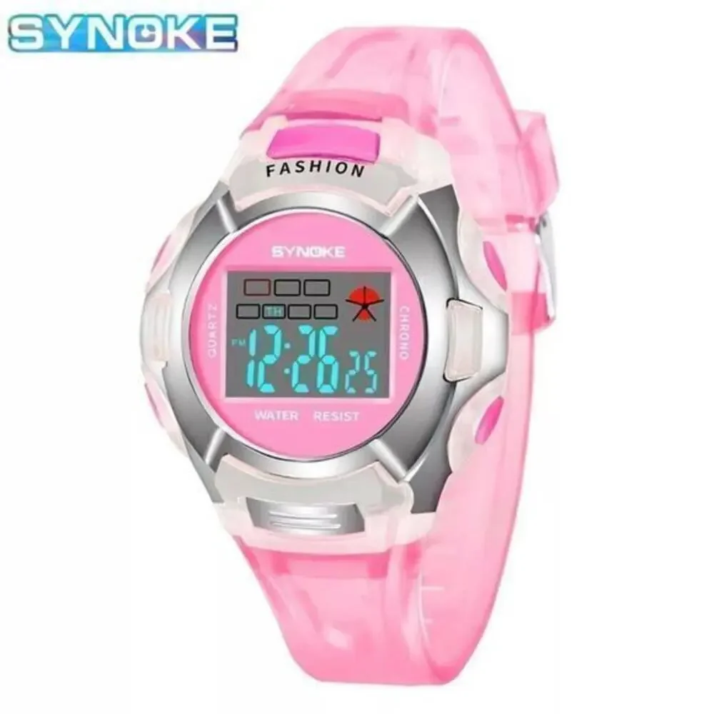 New girls student’s waterproof watch pink